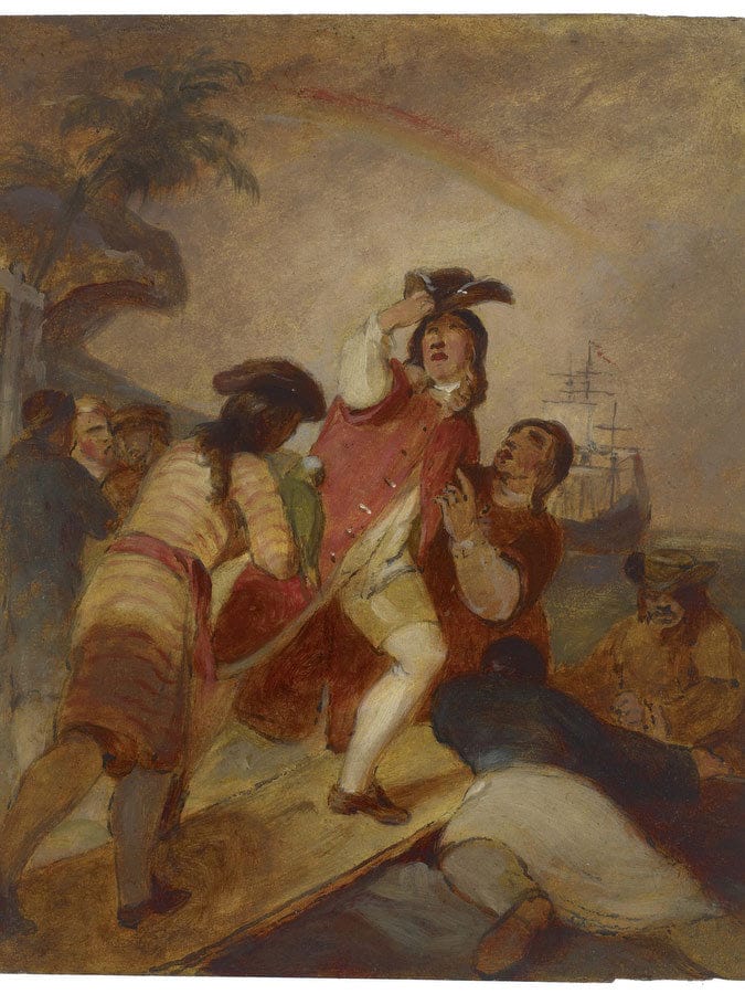 Robinson Crusoe And His Man Friday Leave The Island By Thomas Sully Fine Art Print