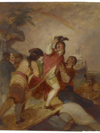 Robinson Crusoe And His Man Friday Leave The Island By Thomas Sully Fine Art Print