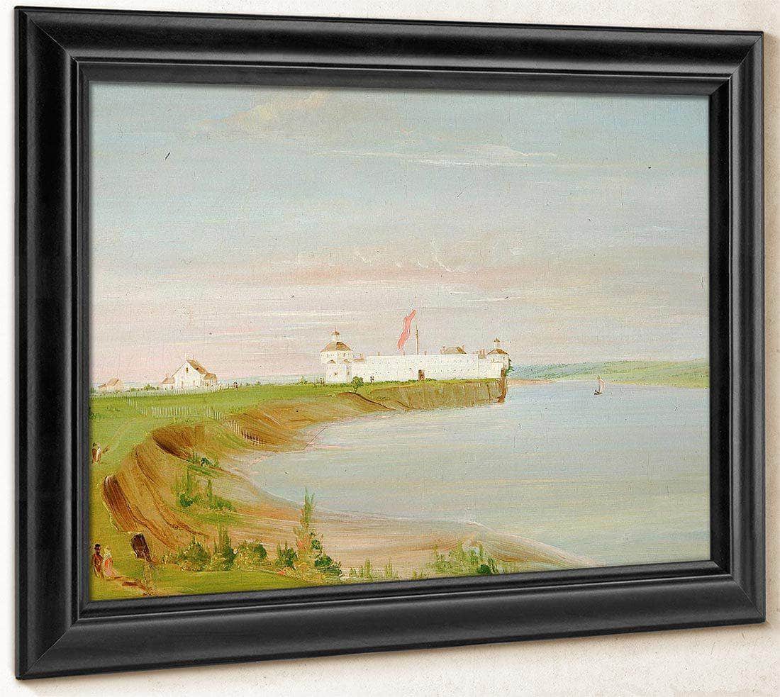 Rock Island, United States Garrison By George Catlin Fine Art Print