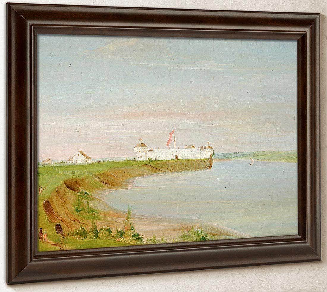 Rock Island, United States Garrison By George Catlin Fine Art Print