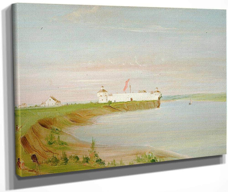 Rock Island, United States Garrison By George Catlin Fine Art Print