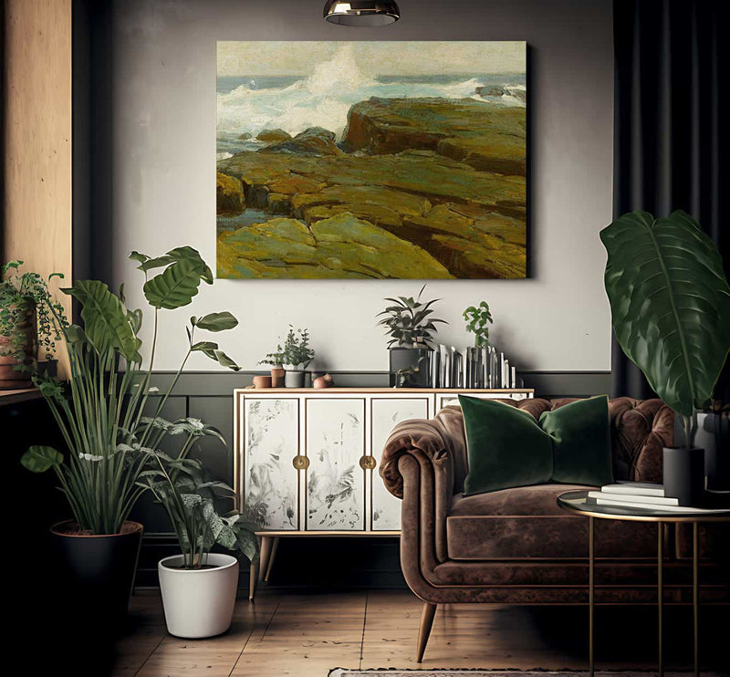 Rocks And Sea By Edgar Payne Fine Art Print