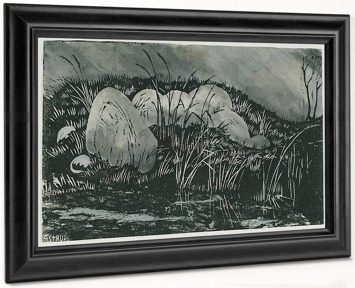 Rocks And Straws By Nicolai Astrup Fine Art Print