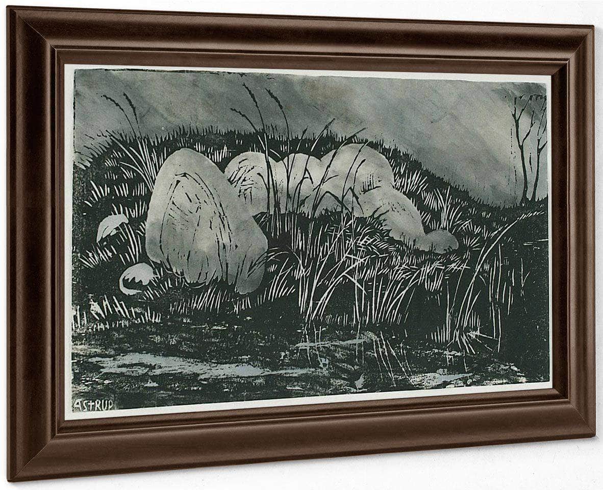 Rocks And Straws By Nicolai Astrup Fine Art Print