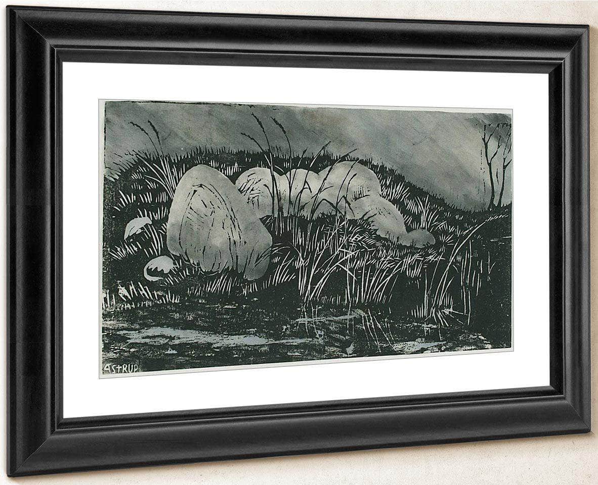 Rocks And Straws By Nicolai Astrup Fine Art Print