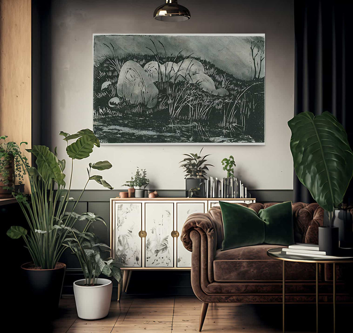 Rocks And Straws By Nicolai Astrup Fine Art Print