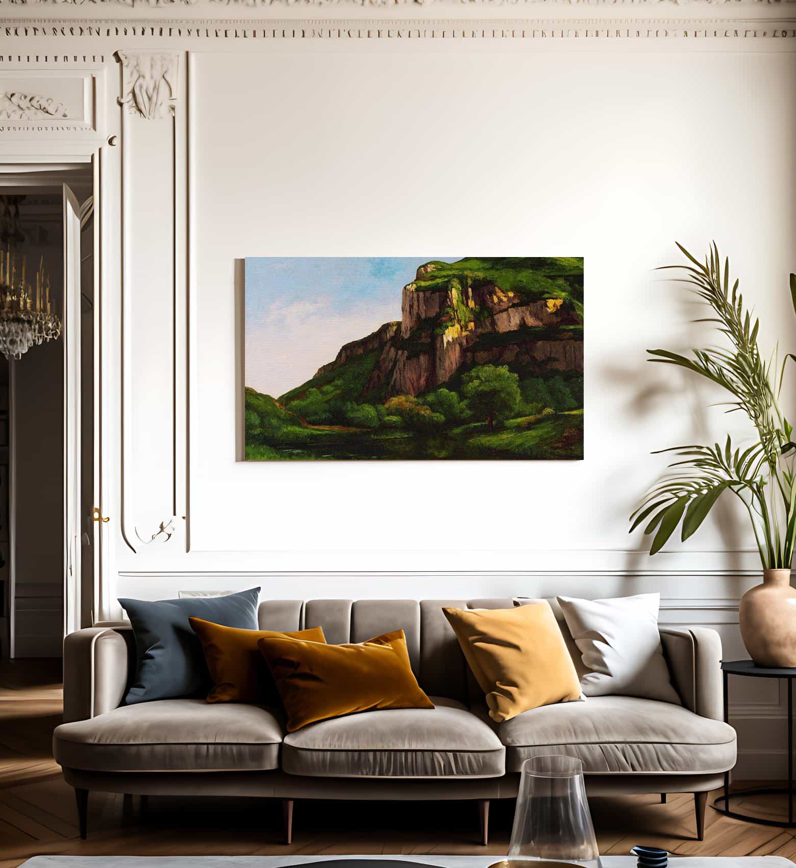Rocks At Mouthier By Gusave Courbet Fine Art Print