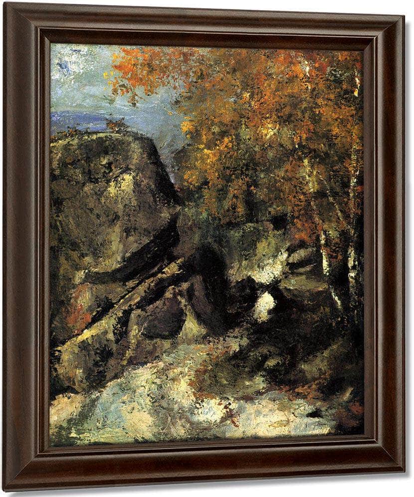 Rocks In The Forest 1868 1 By Paul Cezanne Fine Art Print