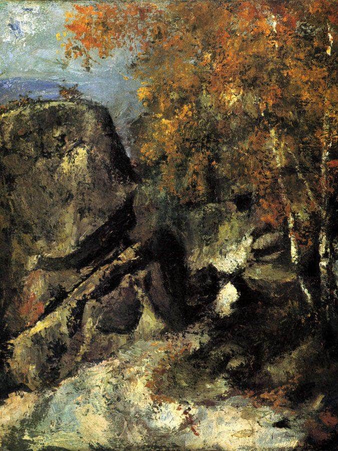 Rocks In The Forest 1868 1 By Paul Cezanne Fine Art Print