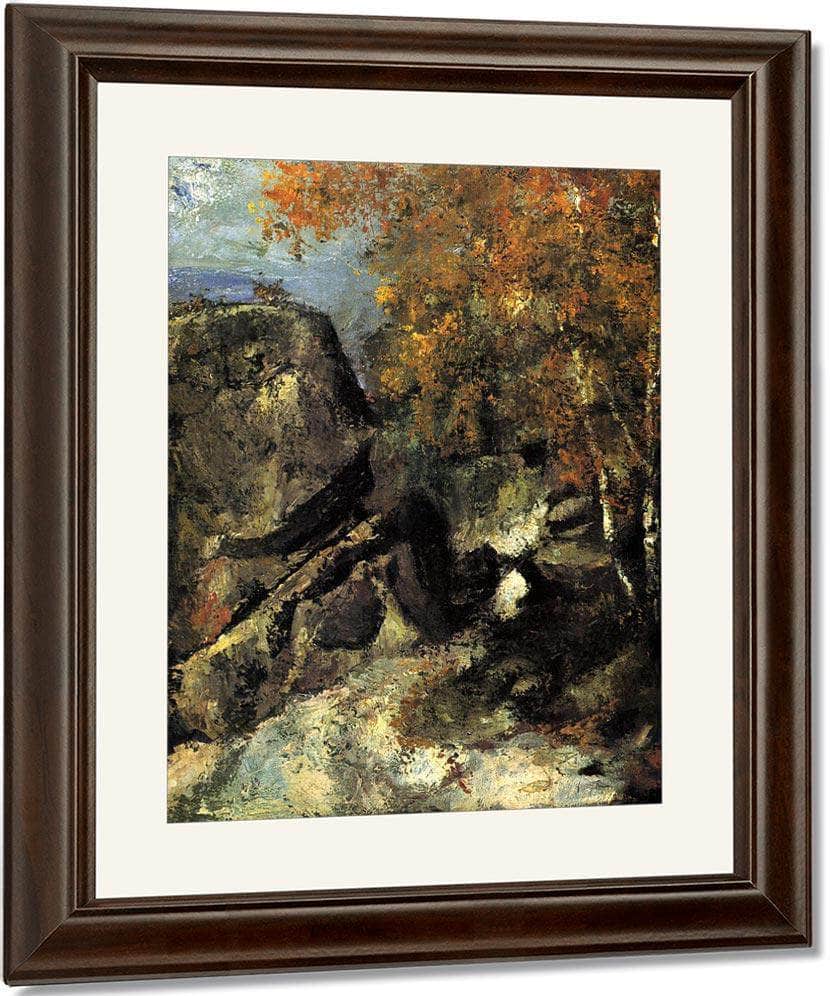 Rocks In The Forest 1868 1 By Paul Cezanne Fine Art Print