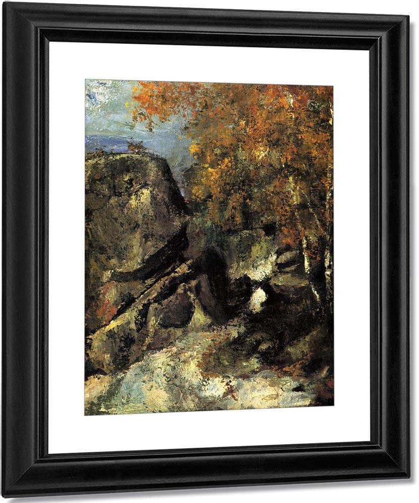Rocks In The Forest 1868 1 By Paul Cezanne Fine Art Print