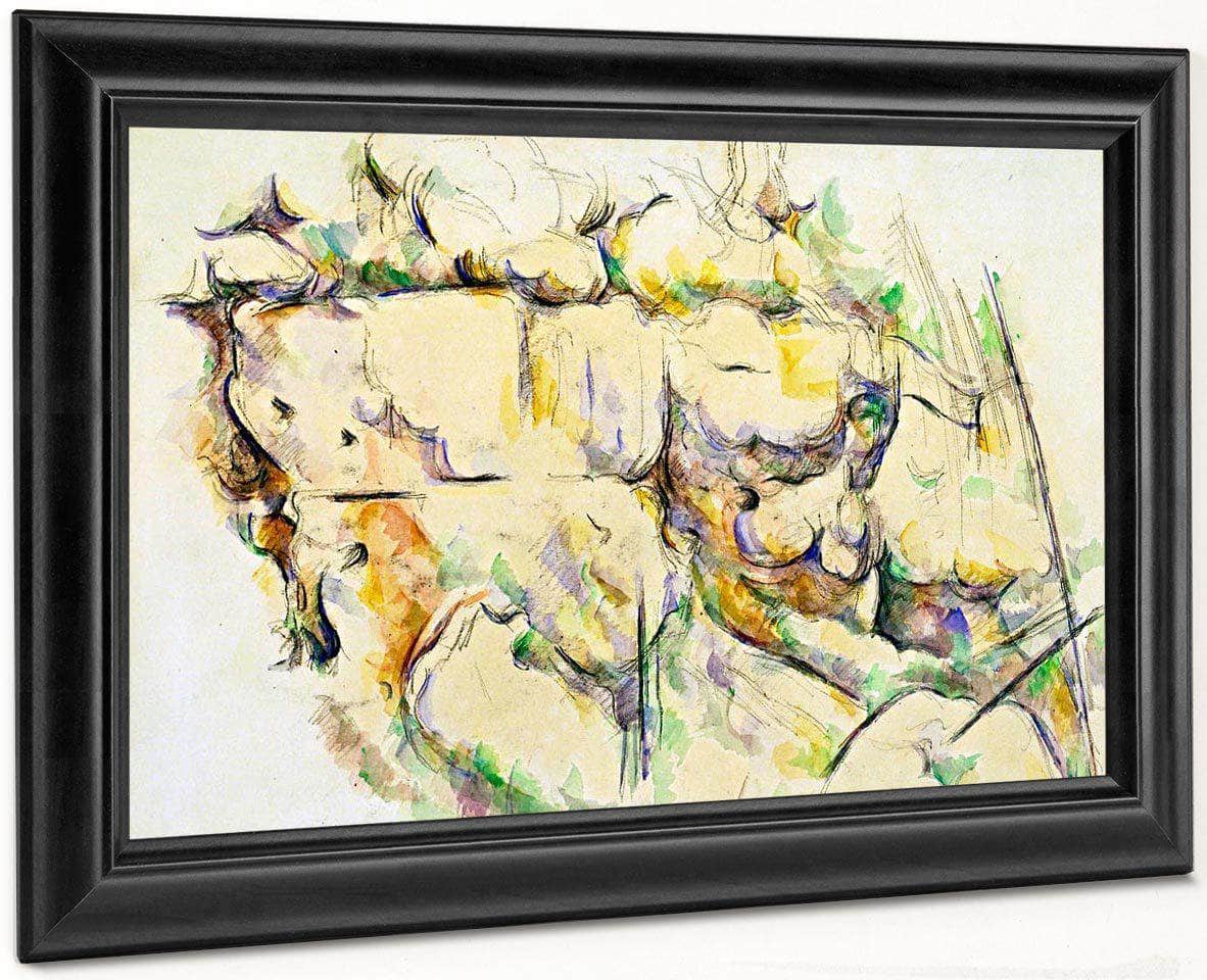 Rocks Near The Caves Above Chateau Noir By Cezanne Paul Fine Art Print