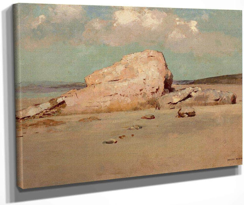 Rocks On The Beach By Odilon Redon Fine Art Print