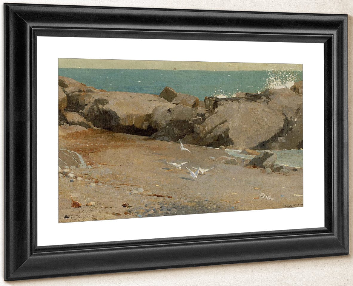 Rocky Coast And Gulls 1869 By Winslow Homer Fine Art Print