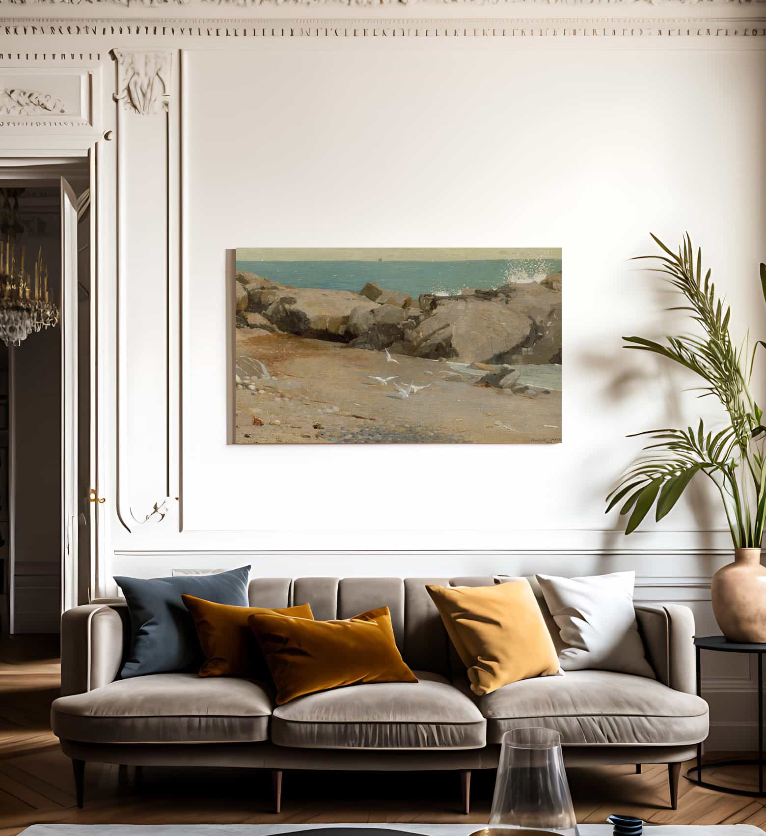 Rocky Coast And Gulls 1869 By Winslow Homer Fine Art Print