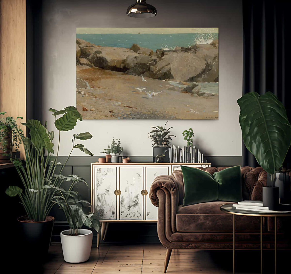 Rocky Coast And Gulls 1869 By Winslow Homer Fine Art Print