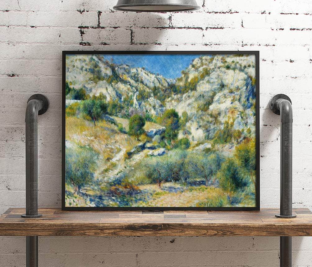 Rocky Crags At L'estaque Painting Auguste Renoir Canvas Art Fine Art Print