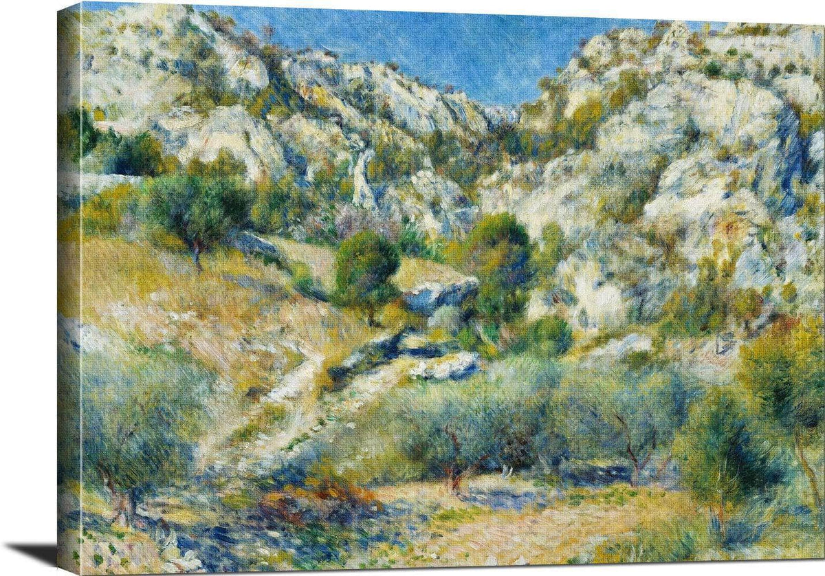 Rocky Crags At L'estaque Painting Auguste Renoir Canvas Art Fine Art Print