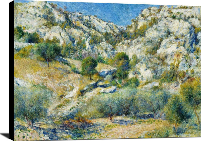 Rocky Crags At L'estaque Painting Auguste Renoir Canvas Art Fine Art Print