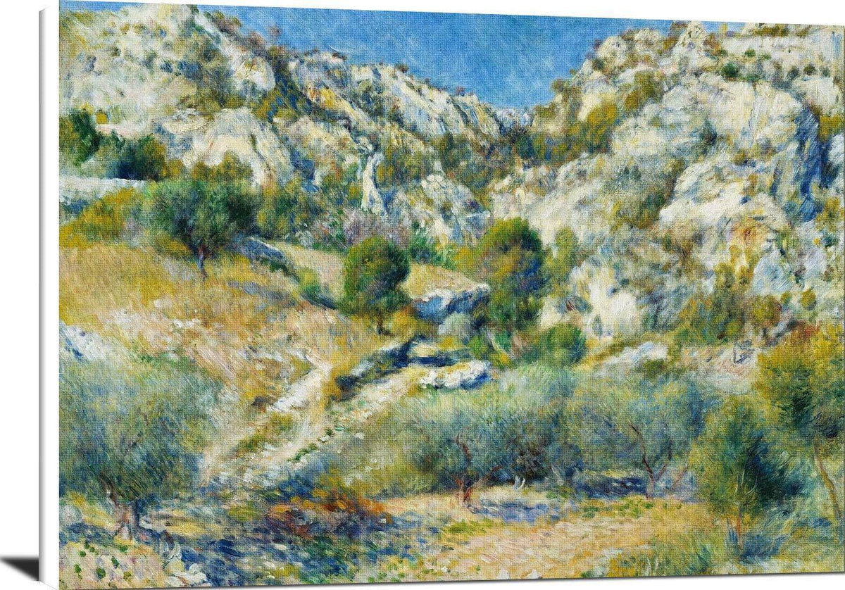 Rocky Crags At L'estaque Painting Auguste Renoir Canvas Art Fine Art Print