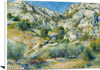 Rocky Crags At L'estaque Painting Auguste Renoir Canvas Art Fine Art Print