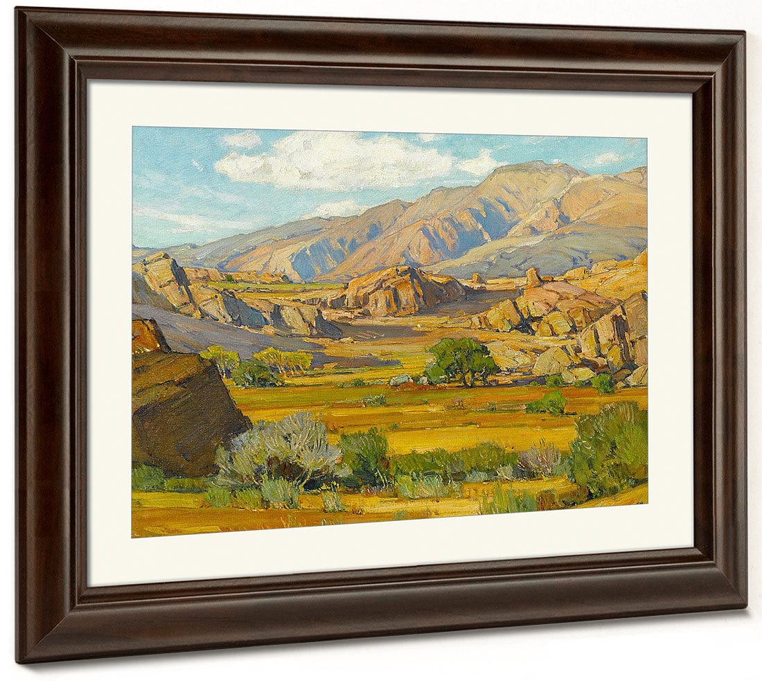 Rocky Desert Mountains By William Wendt Fine Art Print