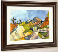 Rocky Landscape By August Macke Fine Art Print
