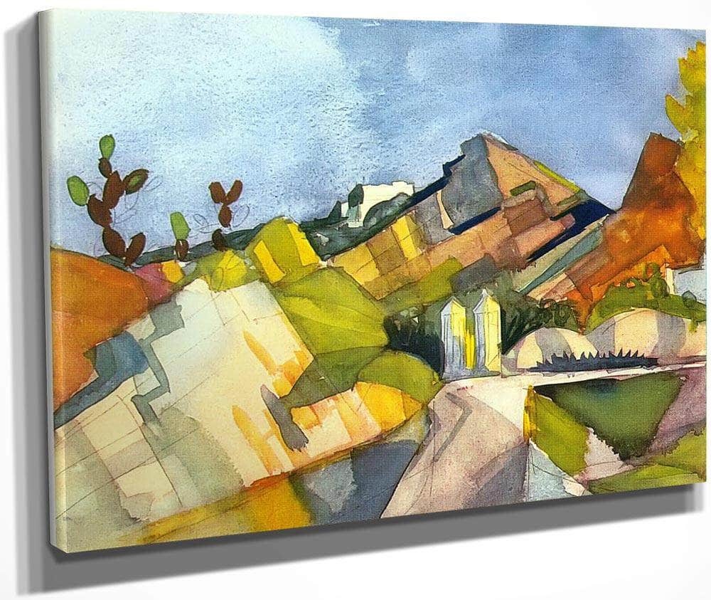 Rocky Landscape By August Macke Fine Art Print