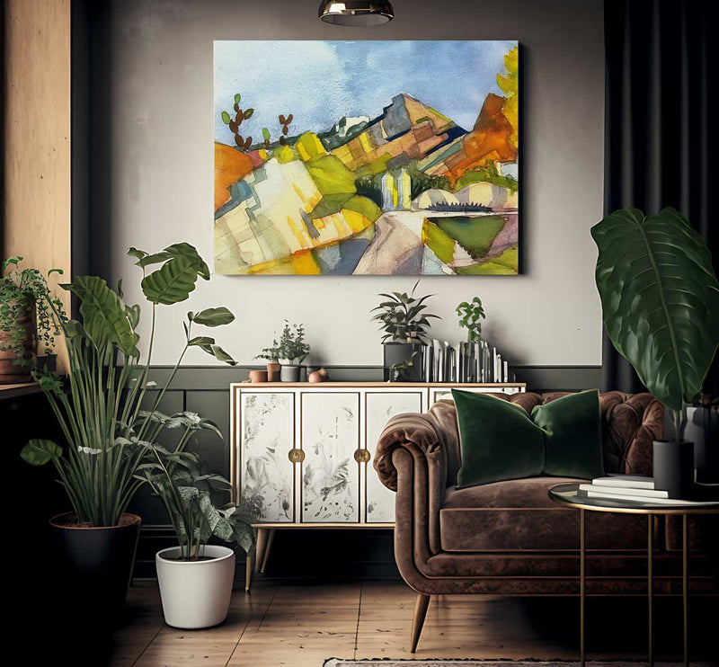 Rocky Landscape By August Macke Fine Art Print