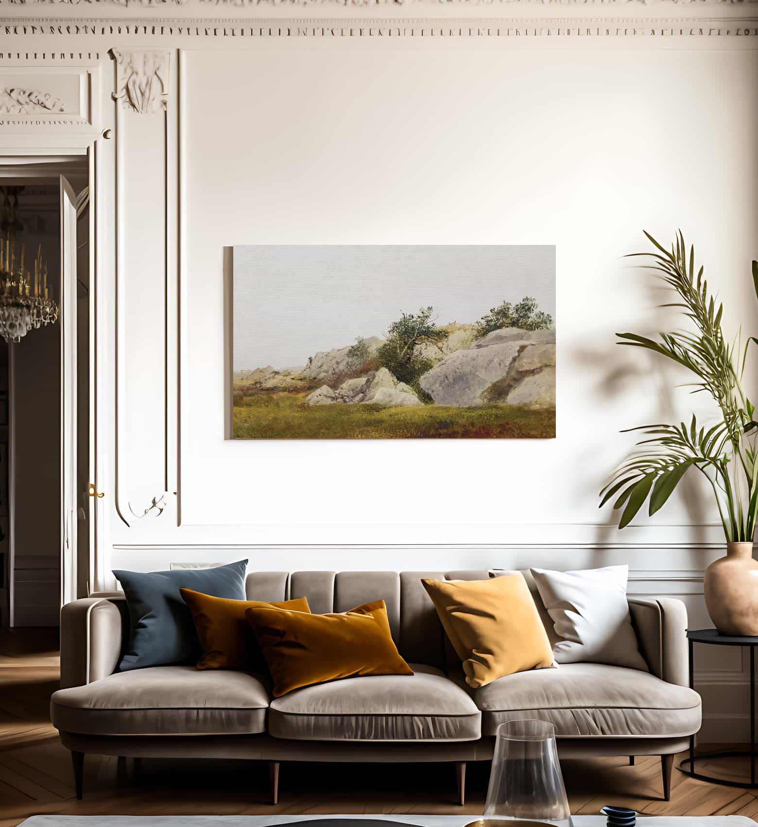 Rocky Landscape By John Frederick Kensett Fine Art Print