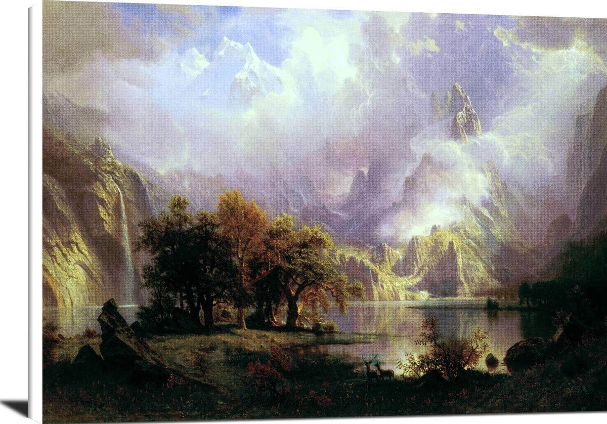Rocky Mountain Landscape Painting Albert Bierstadt Canvas Art Fine Art Print