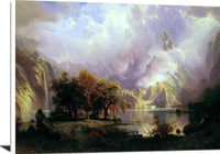 Rocky Mountain Landscape Painting Albert Bierstadt Canvas Art Fine Art Print