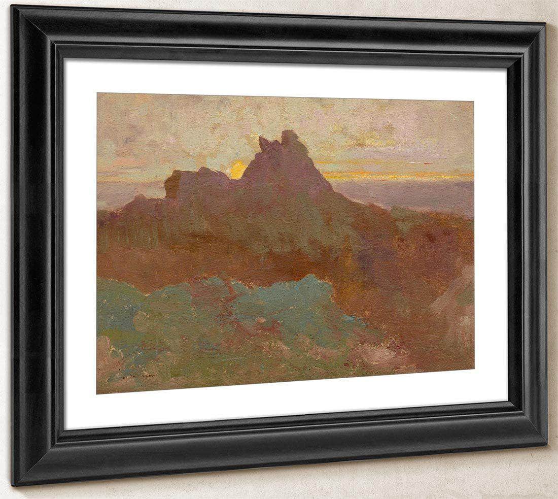 Rocky Peak By  Redon, Odilon Fine Art Print