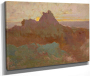 Rocky Peak By  Redon, Odilon Fine Art Print