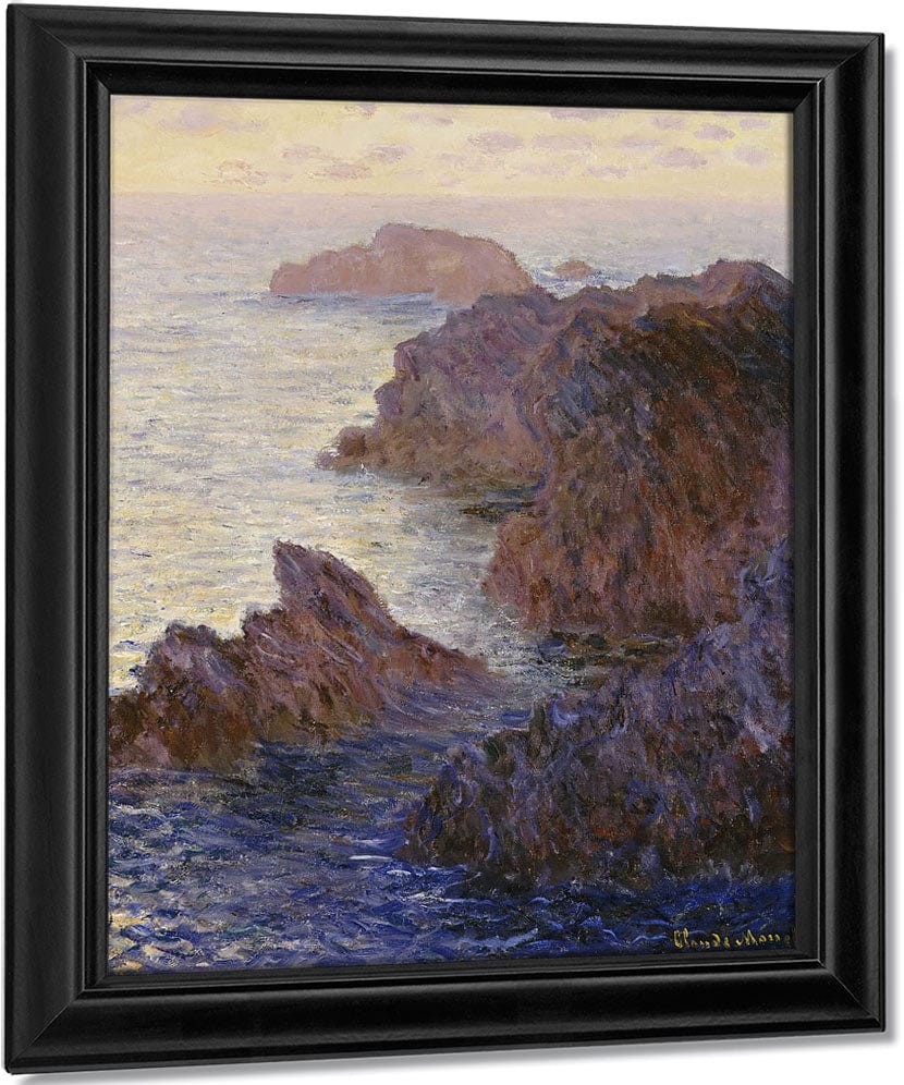 Rocky Point At Port Goulphar By Claude Monet Fine Art Print