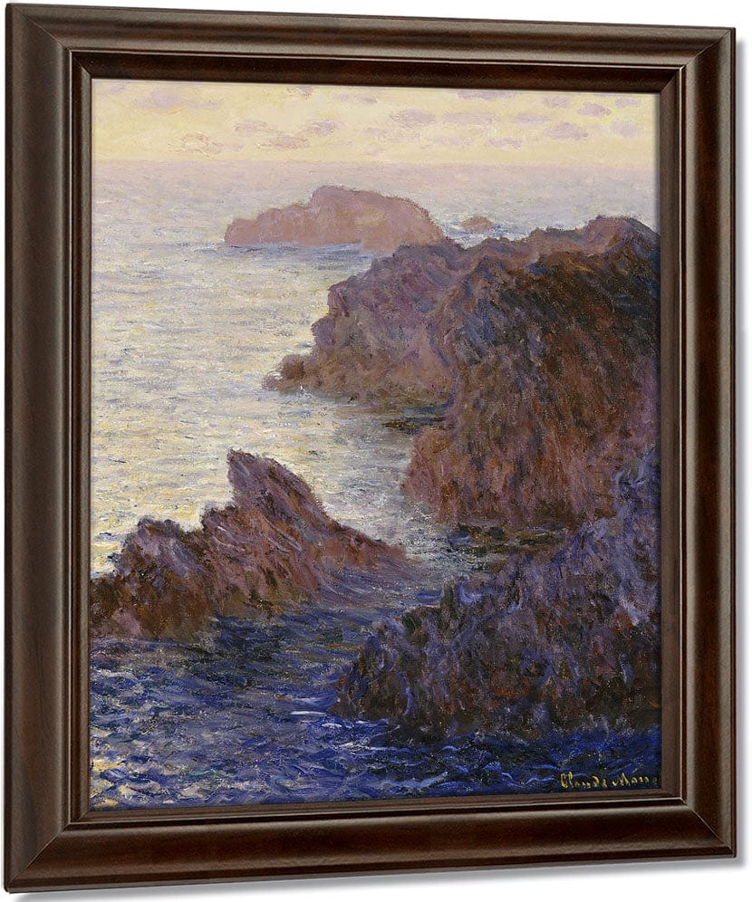 Rocky Point At Port Goulphar By Claude Monet Fine Art Print