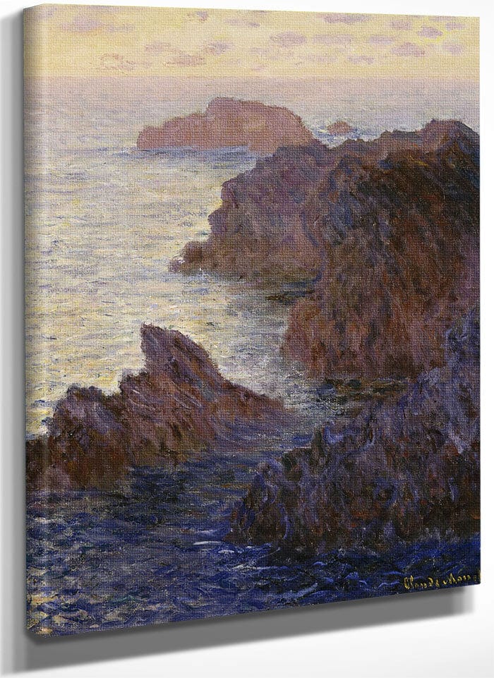 Rocky Point At Port Goulphar By Claude Monet Fine Art Print