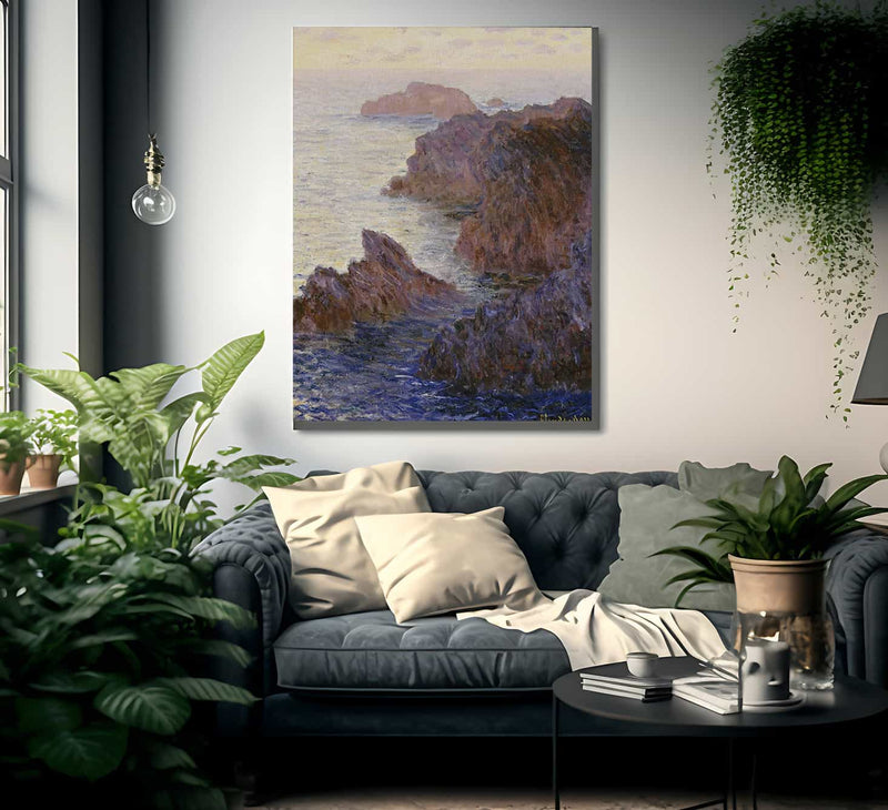 Rocky Point At Port Goulphar By Claude Monet Fine Art Print