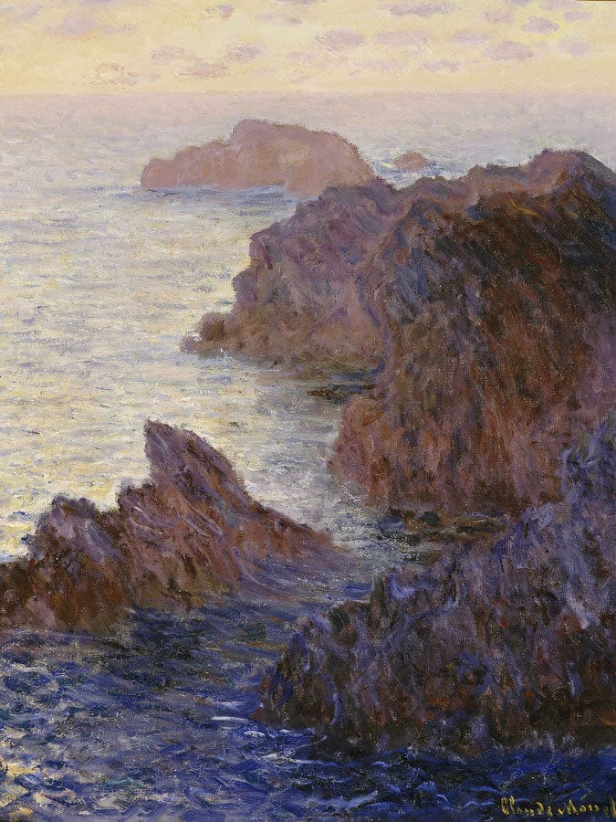 Rocky Point At Port Goulphar By Claude Monet Fine Art Print