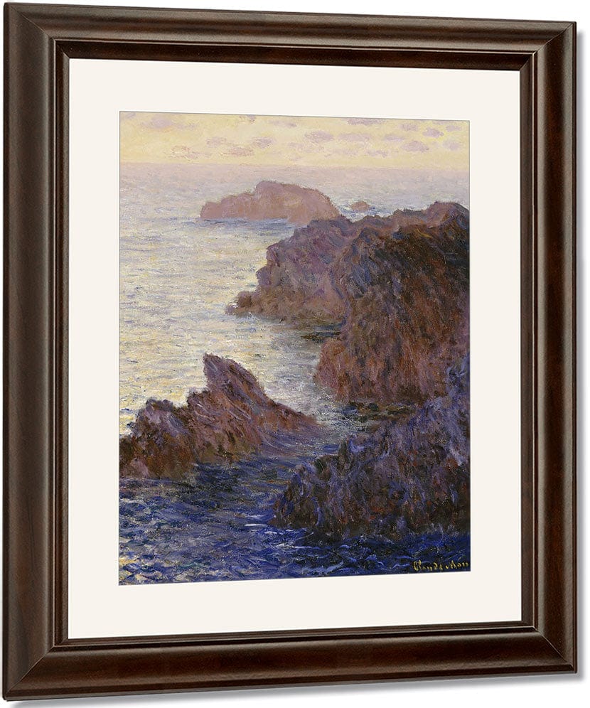 Rocky Point At Port Goulphar By Claude Monet Fine Art Print