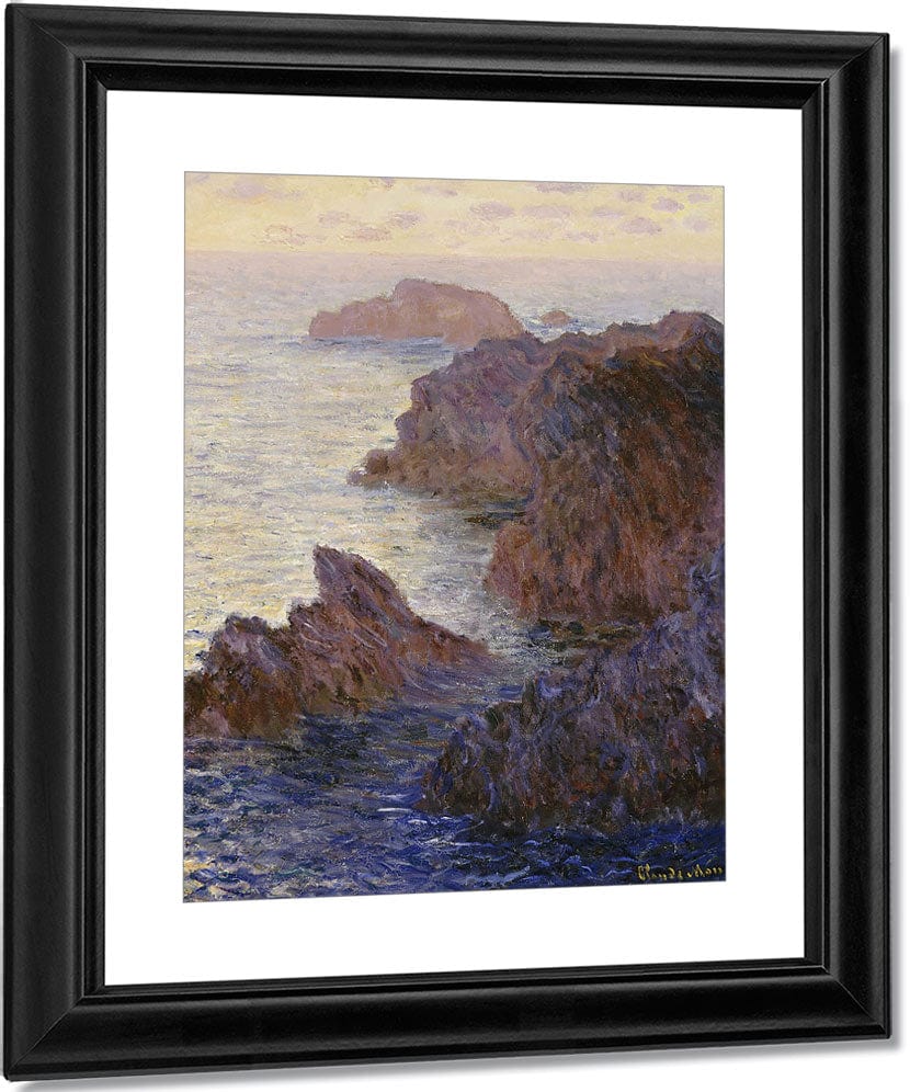 Rocky Point At Port Goulphar By Claude Monet Fine Art Print