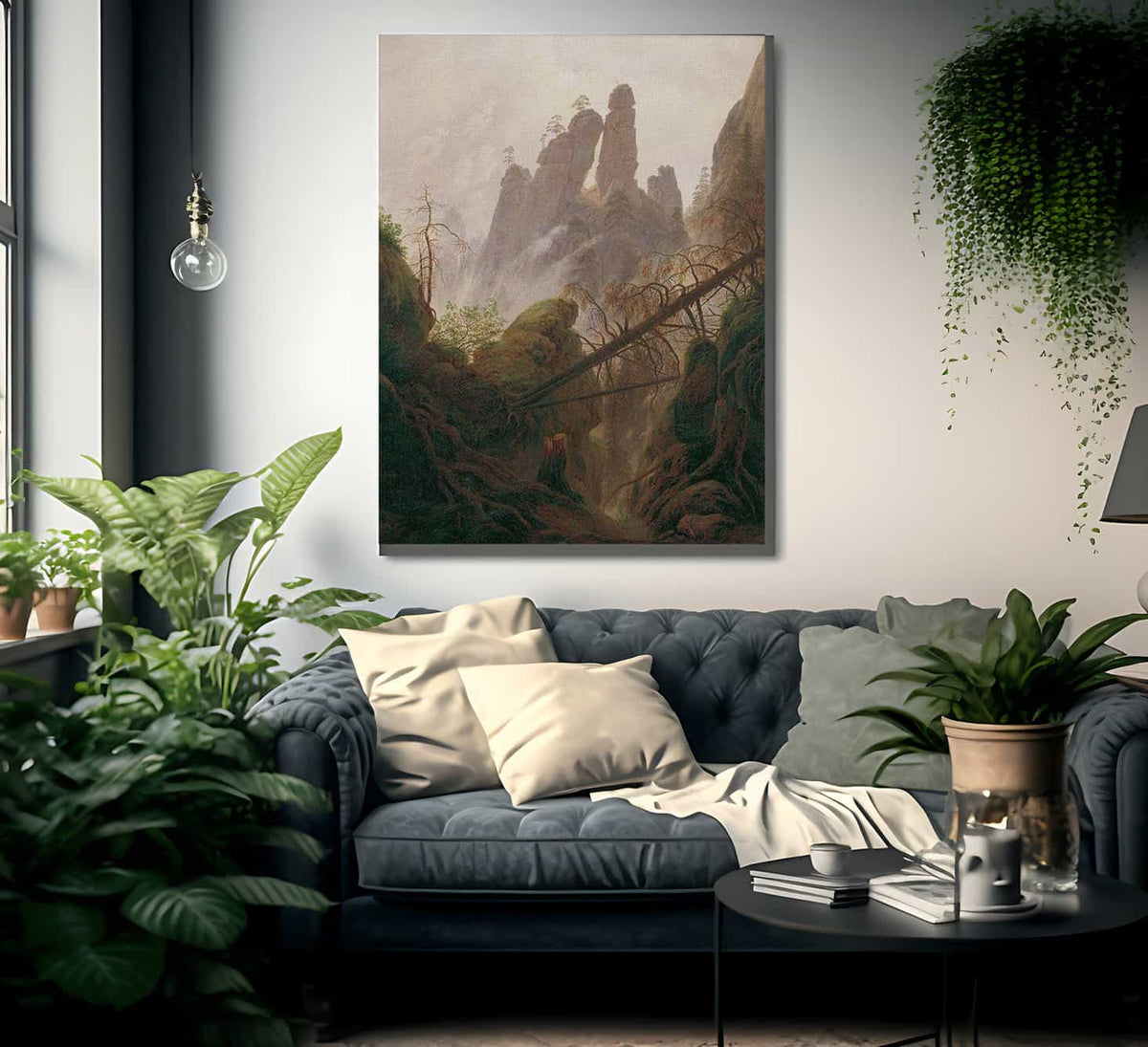 Rocky Ravine In The Elbe Sandstone Mountains 1823 By Caspar David Friedrich Fine Art Print