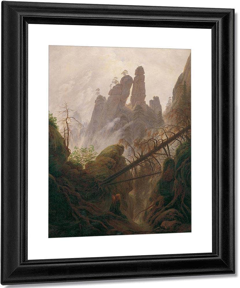 Rocky Ravine In The Elbe Sandstone Mountains 1823 By Caspar David Friedrich Fine Art Print