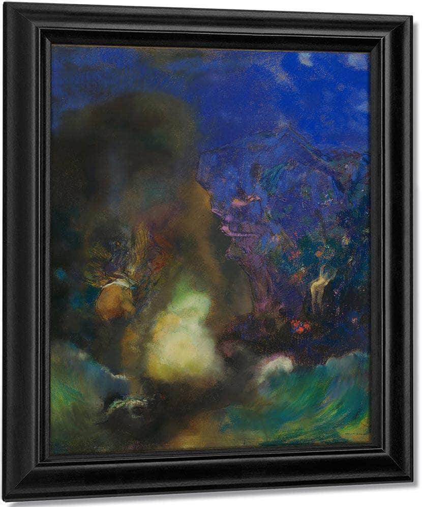 Roger Et Angelica 1910 Pastel 92 7X73Cm Museum Of Modern Art By Odilon Redon Fine Art Print