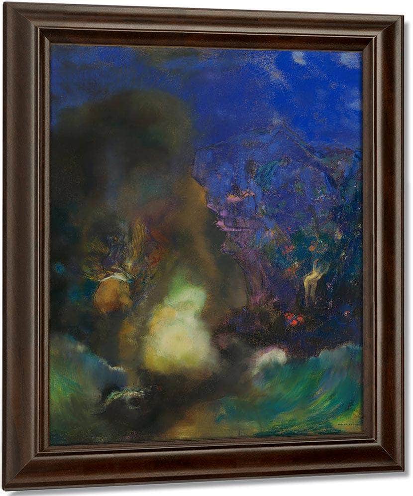 Roger Et Angelica 1910 Pastel 92 7X73Cm Museum Of Modern Art By Odilon Redon Fine Art Print