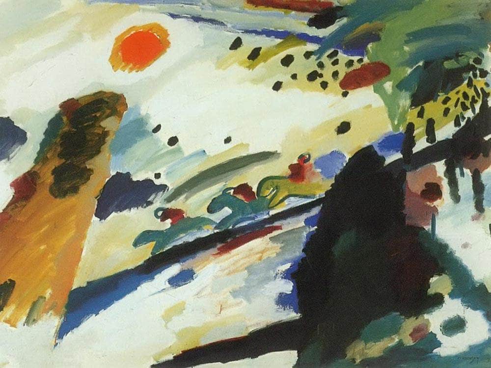 Romantic Landscape 1911 By Wassily Kandinsky Fine Art Print