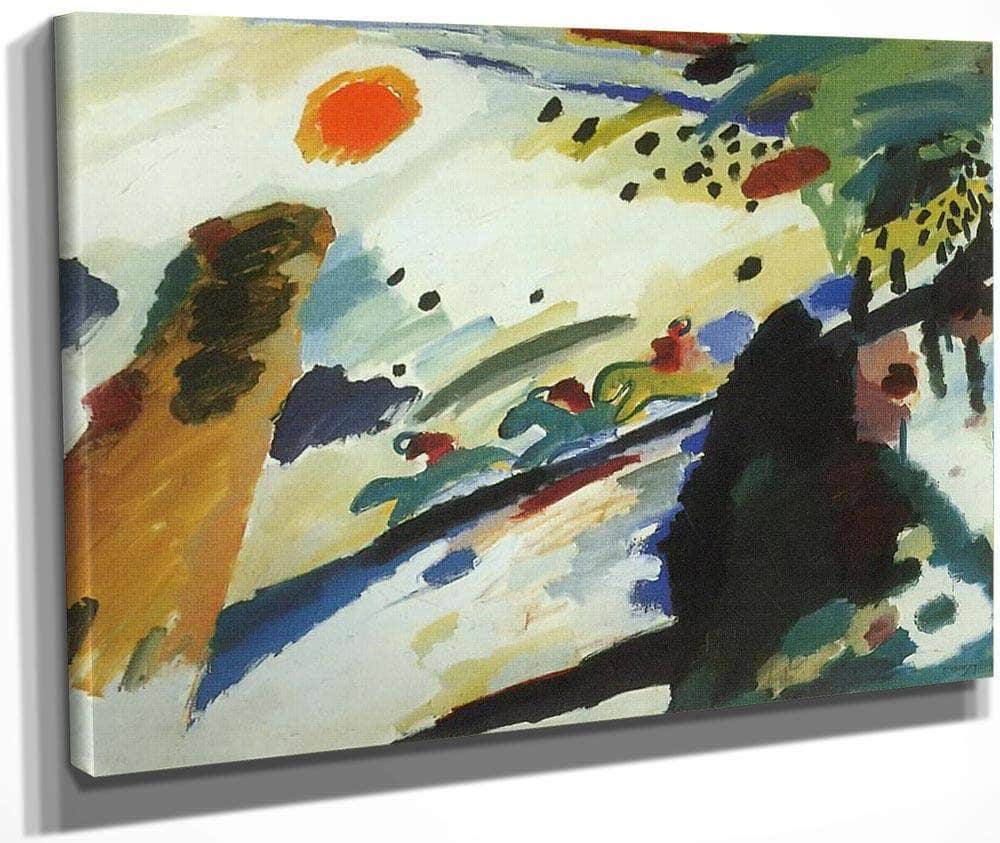 Romantic Landscape 1911 By Wassily Kandinsky Fine Art Print