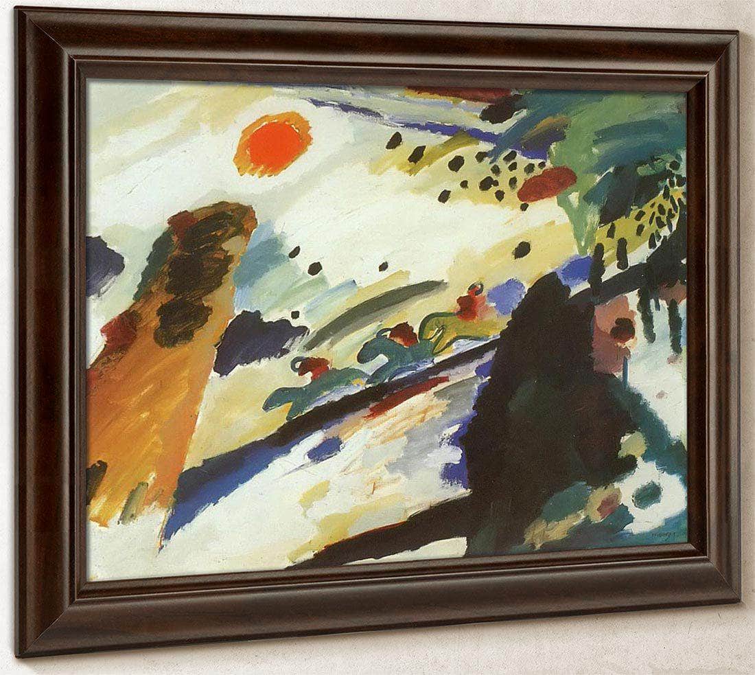 Romantic Landscape By Wassily Kandinsky Fine Art Print