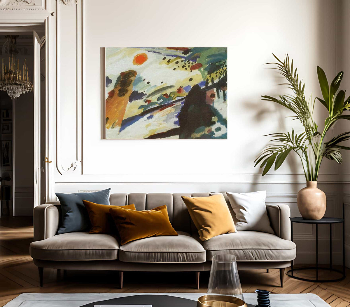 Romantic Landscape By Wassily Kandinsky Fine Art Print