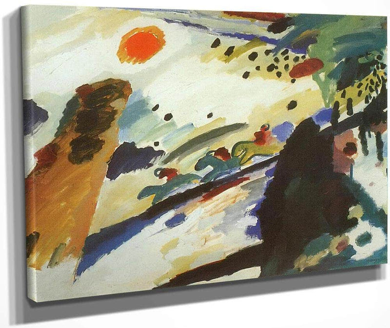 Romantic Landscape By Wassily Kandinsky Fine Art Print